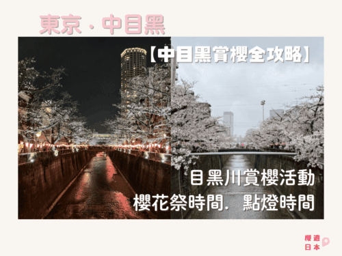 2025 中目黑賞櫻︱目黑川賞櫻活動櫻花祭時間．點燈時間 - 賞櫻